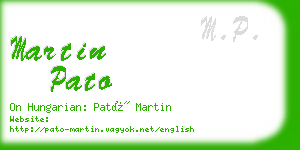 martin pato business card